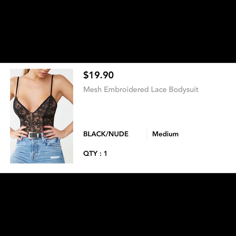 Forever 21 lace bodysuit